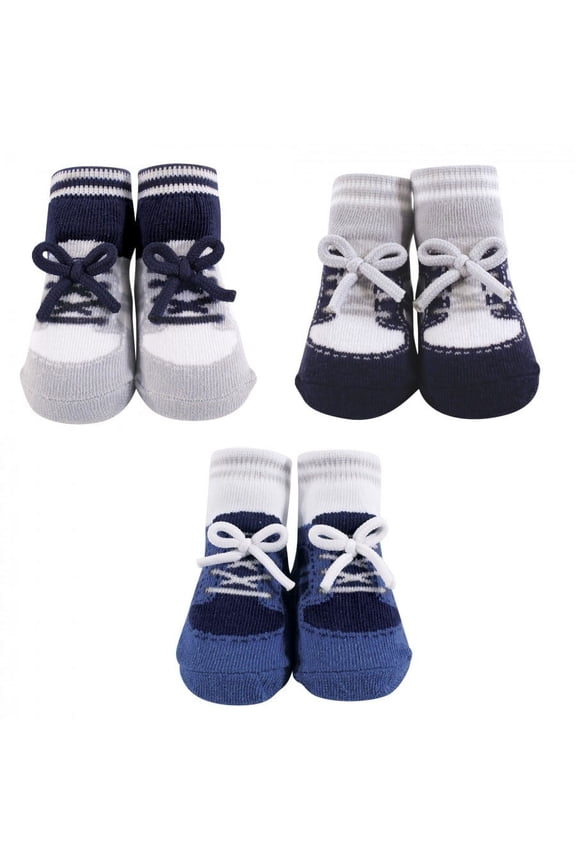 Infant Boy Socks Boxed Giftset, Blue Sneaker, One Size