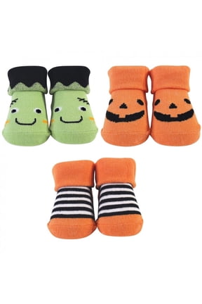 Infant Boy Socks Boxed Giftset, Pumpkin Monster, One Size