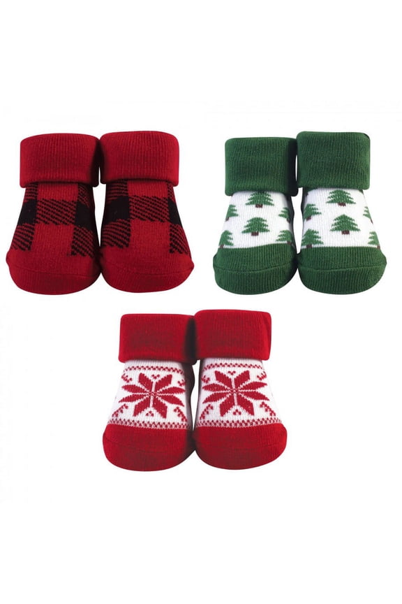 Infant Boy Socks Boxed Giftset, Trees, One Size