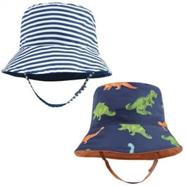 Hudson Baby Infant and Toddler Boy Sun Protection Hat, Blue