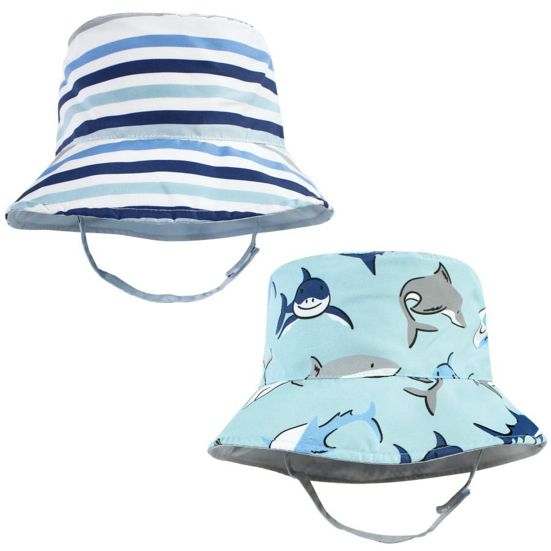 流行り の ブランド  Hudson Baby Infant and Toddler Boy Sun Protection Hat, Blue ベビー