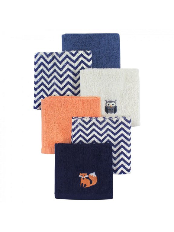 Infant Boy Super Soft Cotton Washcloths, Forest, One Size
