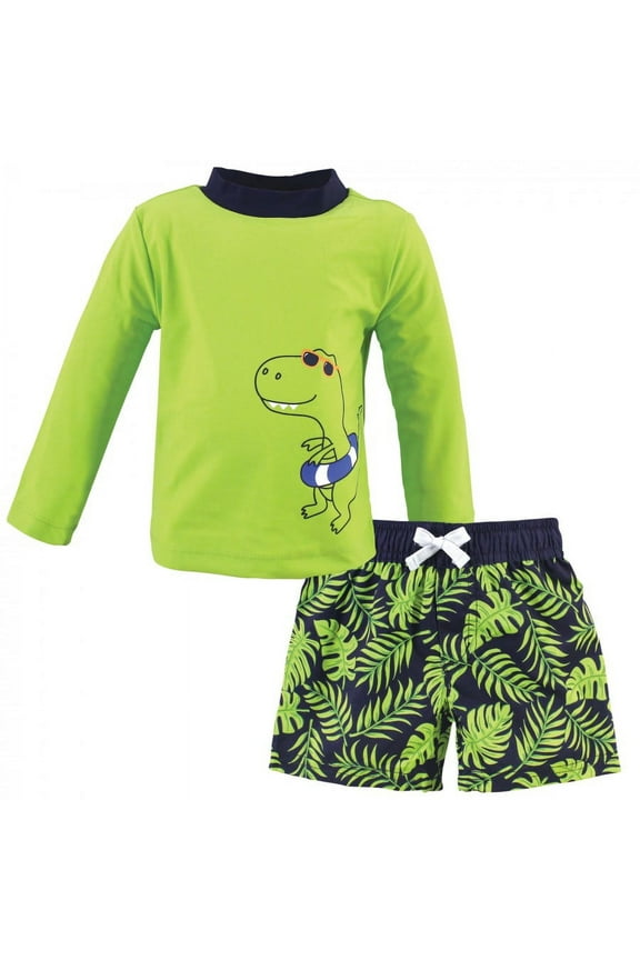 Infant Boy Swim Rashguard Set, 2-pcs, 3-6 Months, Green