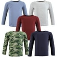 thumbnail image 1 of Hudson Baby Infant Boy Thermal Long Sleeve Tees 5pk, Basic Camo, 2T, 1 of 7