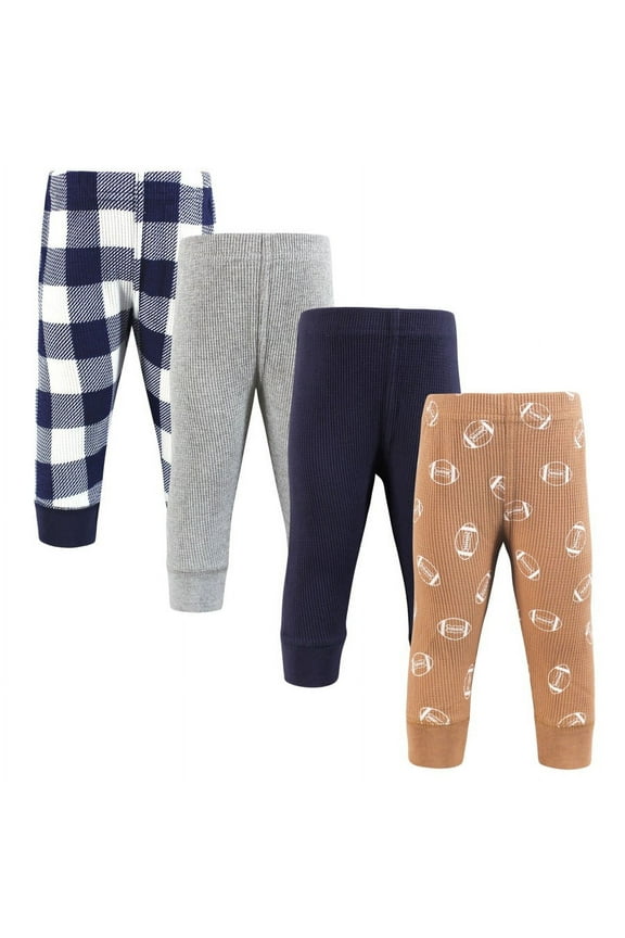 Infant Boy Thermal Tapered Ankle Pants 4pk, Football, 12-18 Months