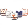 thumbnail image 1 of Hudson Baby Infant Boy Waterproof PEVA Bibs 5pk, Fox, One Size, 1 of 2