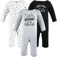 thumbnail image 1 of Hudson Baby Infant Boys Cotton Coveralls, Mom Dad Moon  Back, 18-24 Months, 1 of 5