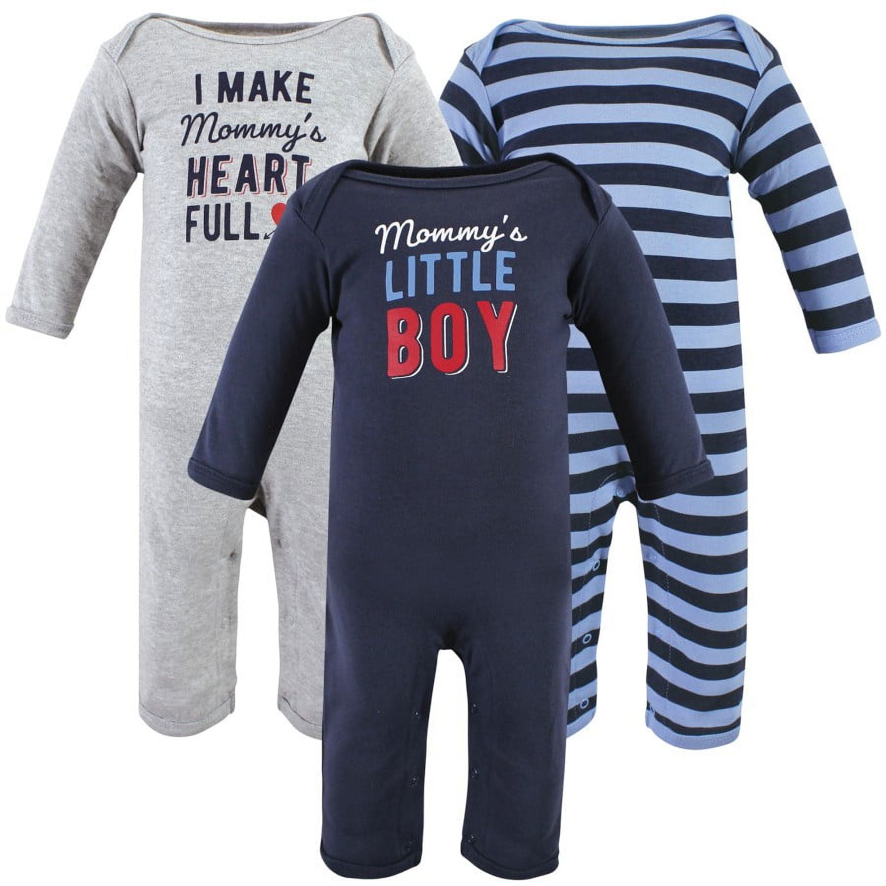 Hudson Baby Infant Boys Cotton Coveralls, Mommys Little Boy, 1218 Months