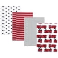thumbnail image 1 of Hudson Baby Infant Boys Cotton Flannel Burp Cloths 4-Pack, Fire Truck, One Size, 1 of 6