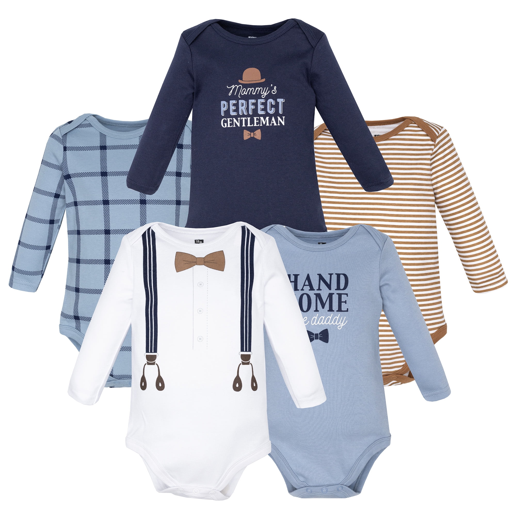 Hudson Baby Body A Maniche Lunghe In Cotone Unisex - Confezione Da 5, Tema Cars, Taglia 6-9 Mesi