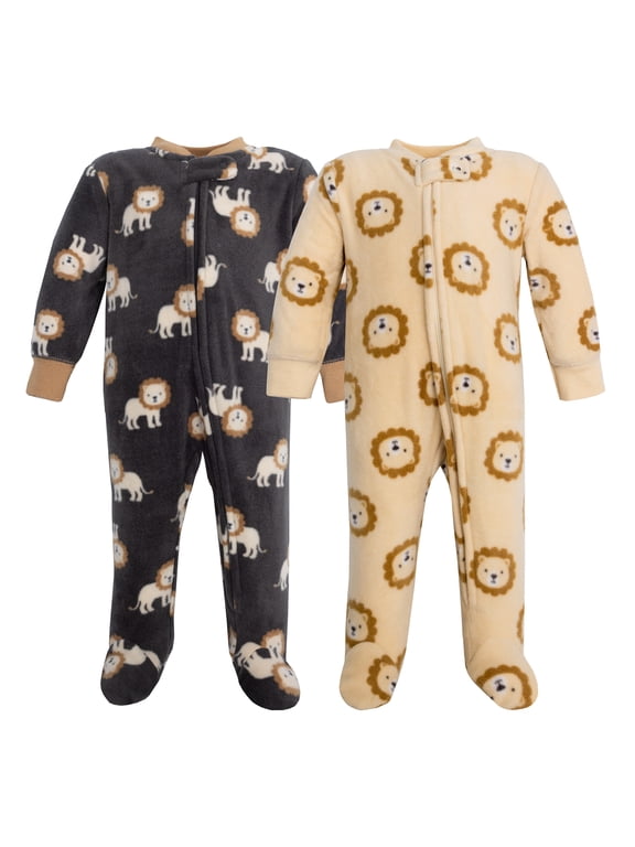 Infant Boys Fleece Sleep and Play, Brave Lion, Newborn