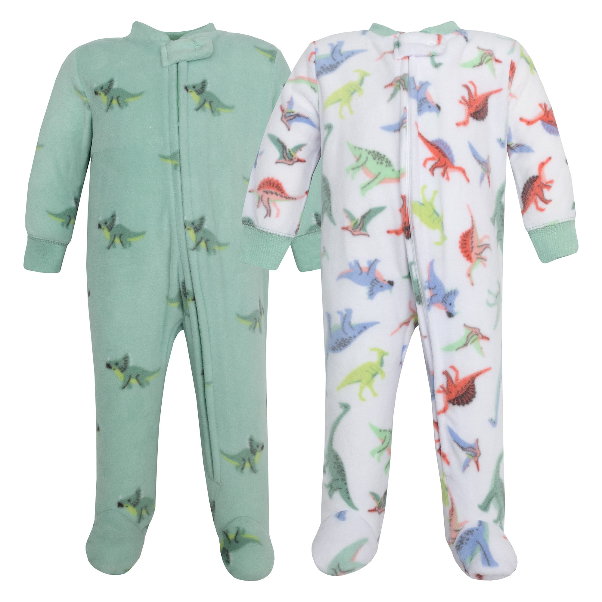Hudson Baby Infant Boys Fleece Sleep and Play, Cheerful Dino Friends, Preemie