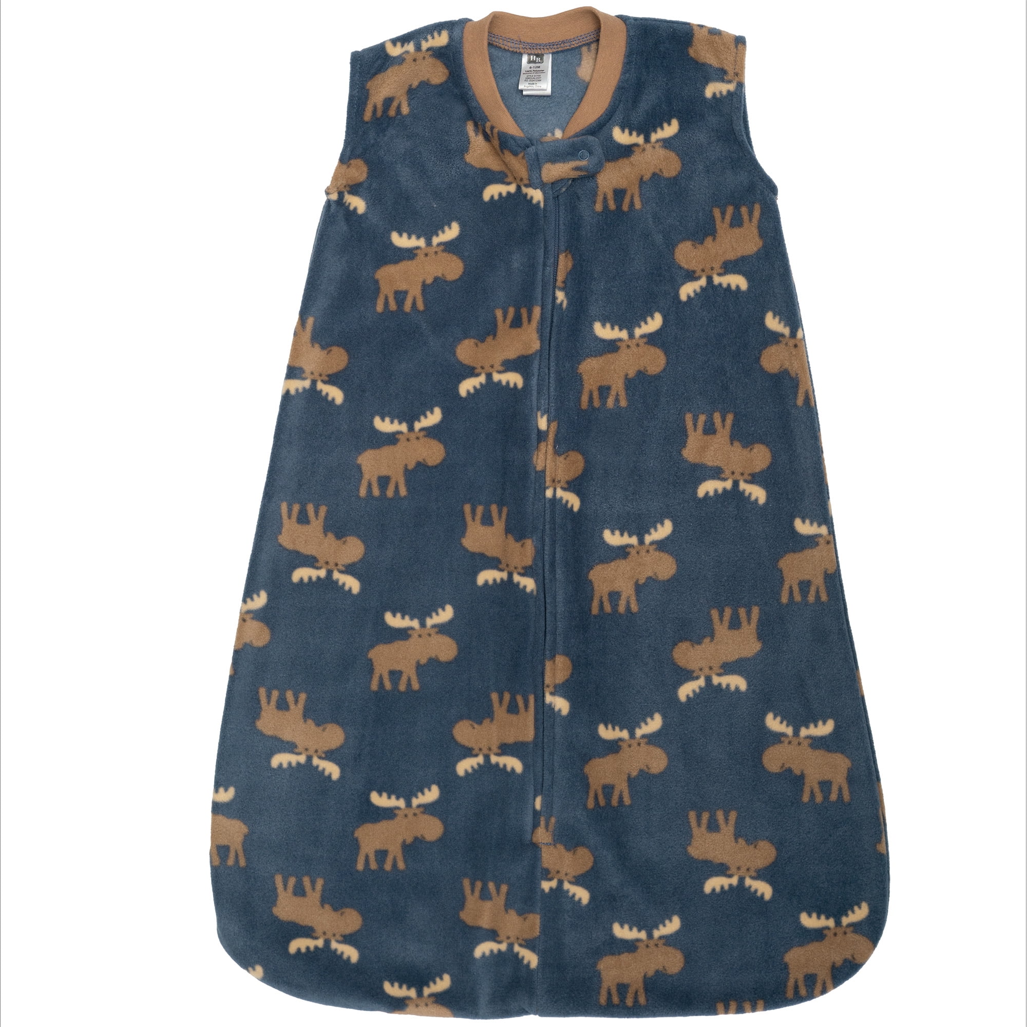 Hudson Baby Infant Boys Fleece Sleeping Bag, Sack, Blanket, Blue Moose, 18-24 Months
