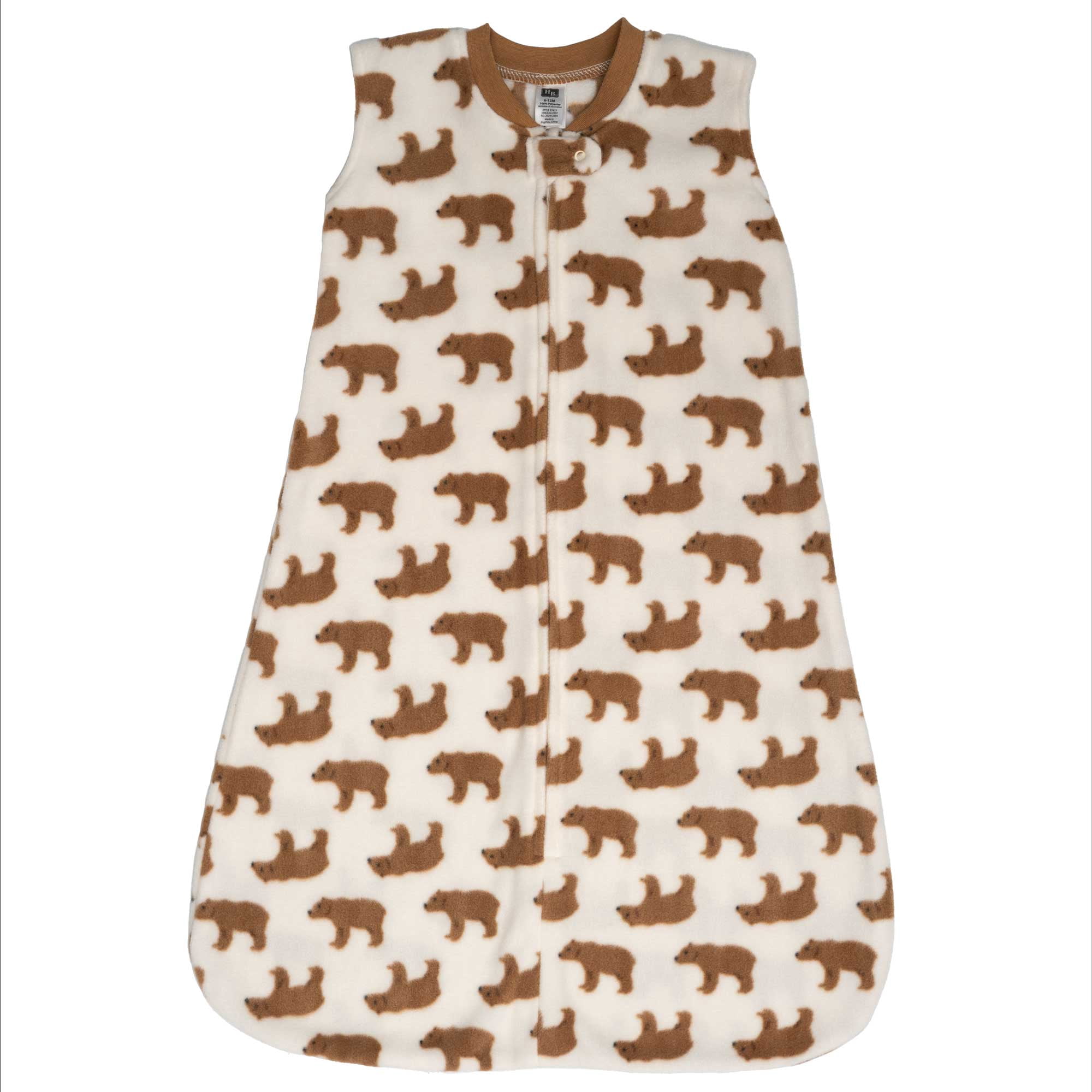 Hudson Baby Infant Boys Fleece Sleeping Bag, Sack, Blanket, Brown Bear, 18-24 Months