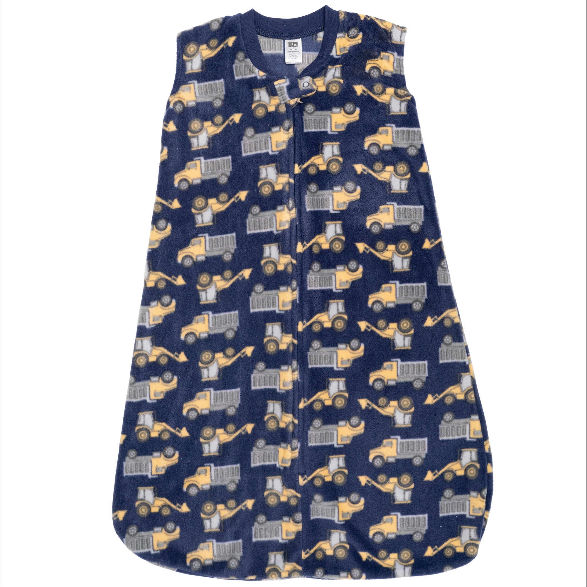 Hudson Baby Infant Boys Fleece Sleeping Bag, Sack, Blanket, Construction Trucks, 12-18 Months