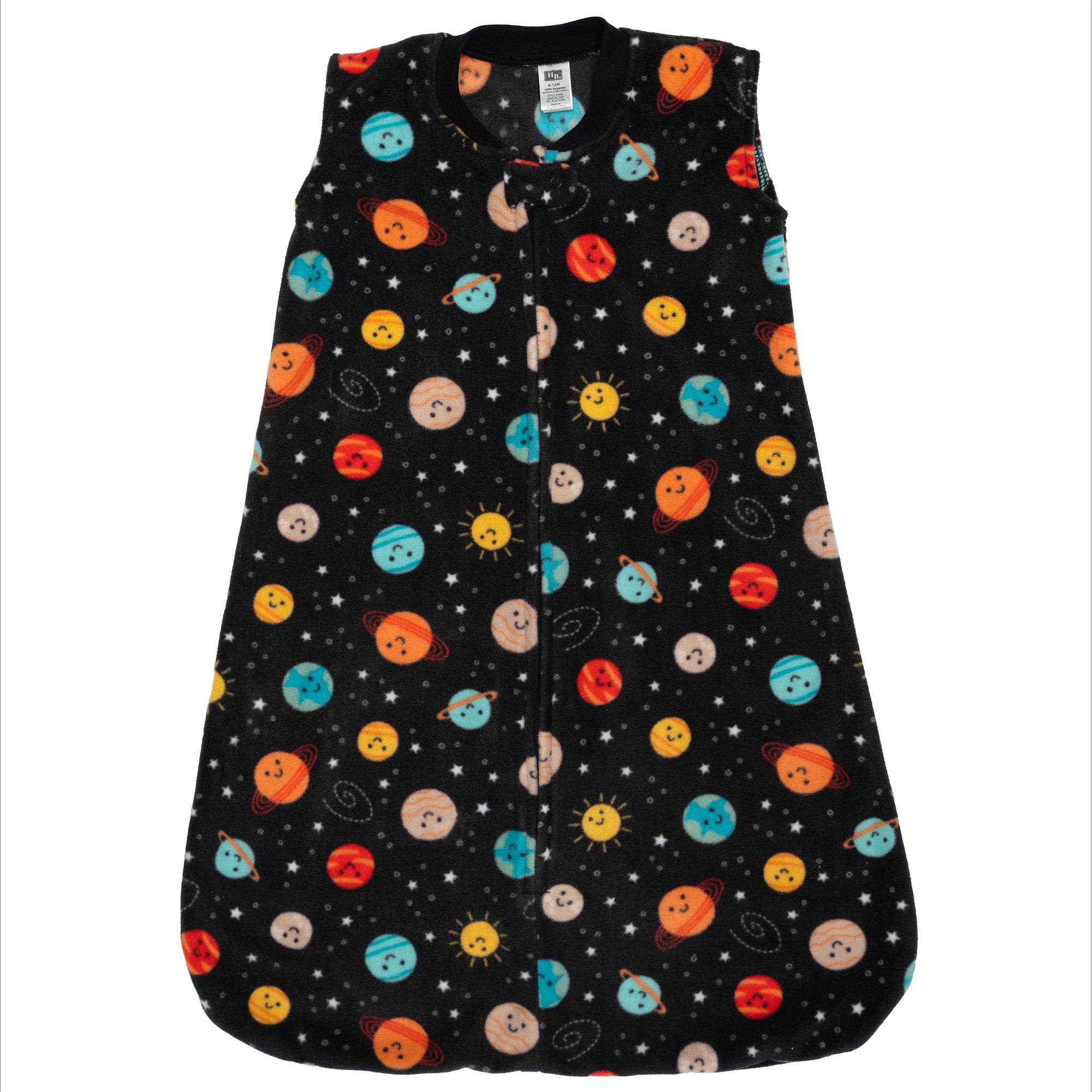 Hudson Baby Infant Boys Fleece Sleeping Bag, Sack, Blanket, Happy Planets, 6-12 Months
