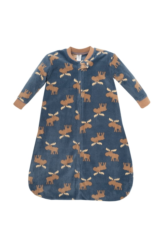 Infant Boys Long-Sleeve Fleece Sleeping Bag, Blue Moose, 6-12 Months