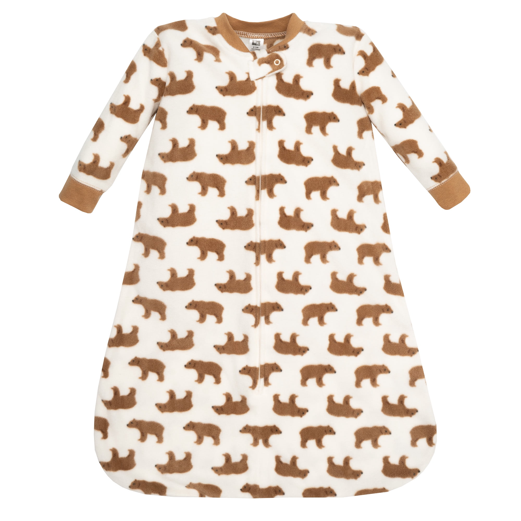 Hudson Baby Infant Boys Long-Sleeve Fleece Sleeping Bag, Brown Bear, 12-18 Months