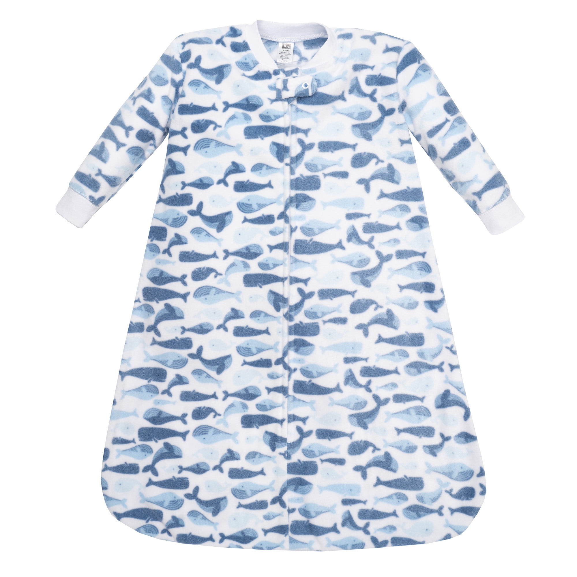 Hudson Baby Infant Boys Long-Sleeve Fleece Sleeping Bag, Cute Whales, 18-24 Months