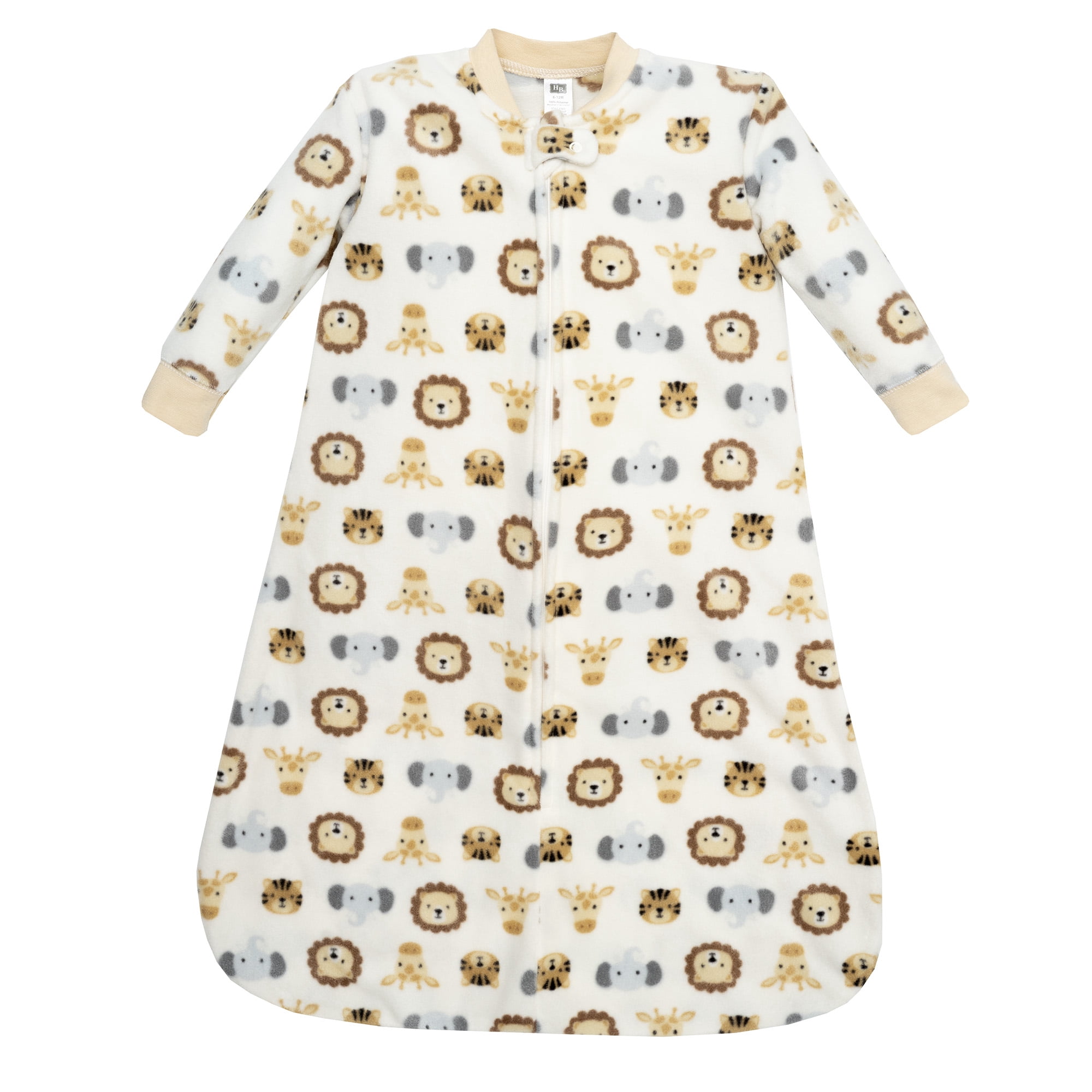 Hudson Baby Infant Boys Long-Sleeve Fleece Sleeping Bag, Happy Little One Safari, 18-24 Months