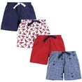 thumbnail image 1 of Hudson Baby Infant Boys Shorts Bottoms 4-Pack, Anchors And Shellfish, 5T, 1 of 3