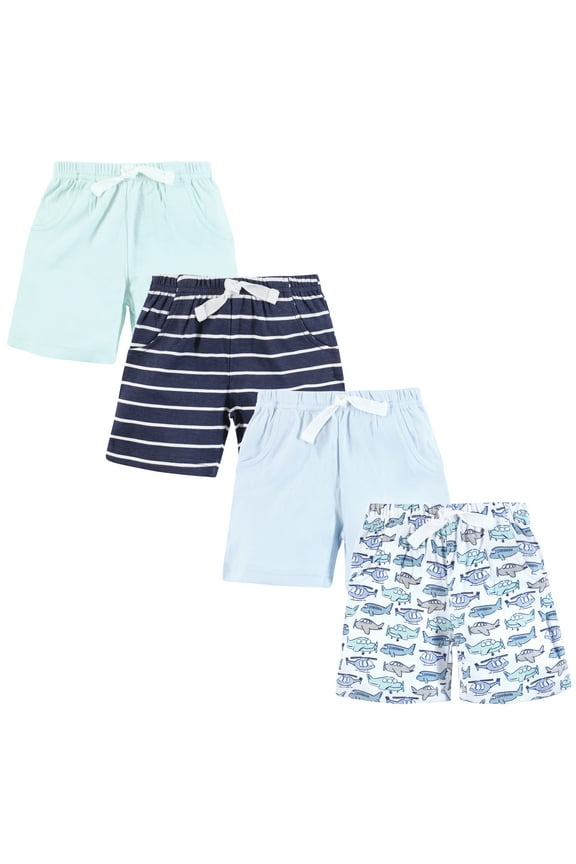 Infant Boys Shorts Bottoms 4-Pack, Born To Fly, 3-6 Months
