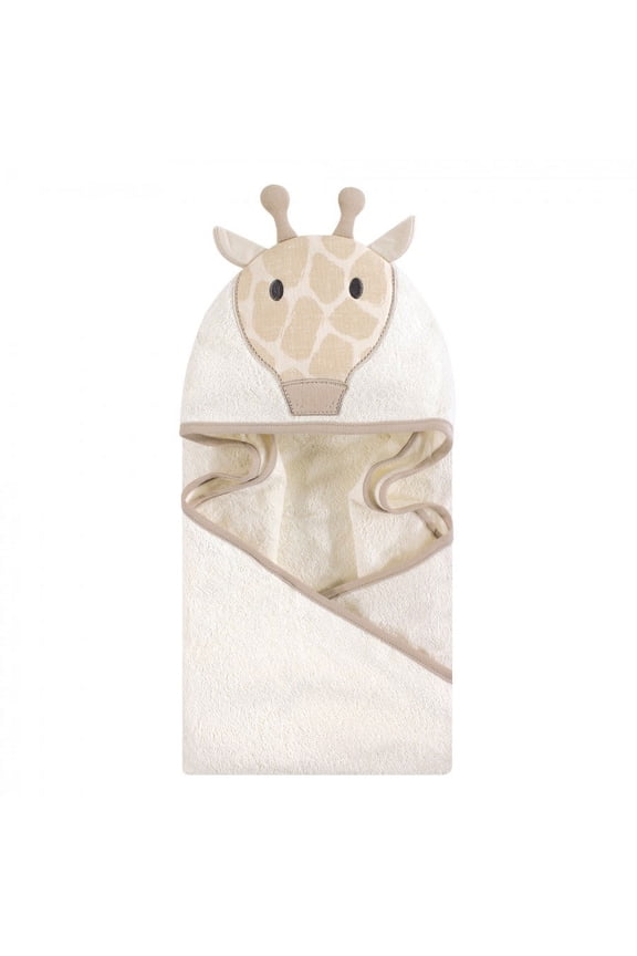 Infant Cotton Animal Face Hooded Towel, Modern Giraffe, One Size