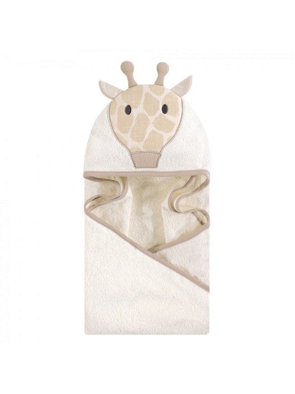 Infant Cotton Animal Face Hooded Towel, Modern Giraffe, One Size