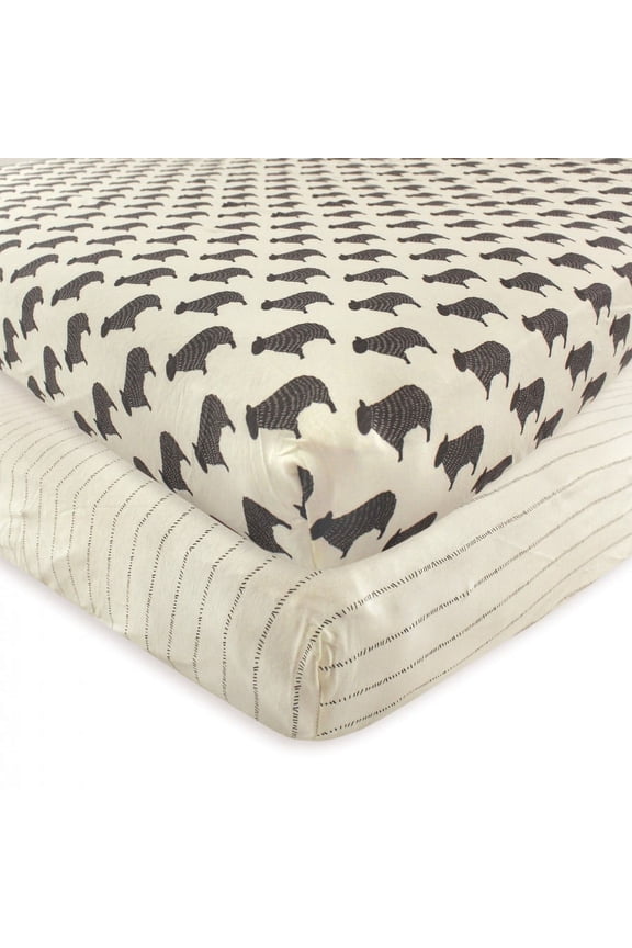 Infant Cotton Fitted Crib Sheet, Sheep