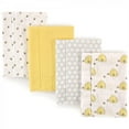 thumbnail image 1 of Hudson Baby Infant Cotton Flannel Burp Cloths 4pk, Bee, One Size, 1 of 2