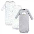 thumbnail image 1 of Hudson Baby Infant Cotton Long-Sleeve Gowns 3pk, Gray Clouds, 0-6 Months, 1 of 4