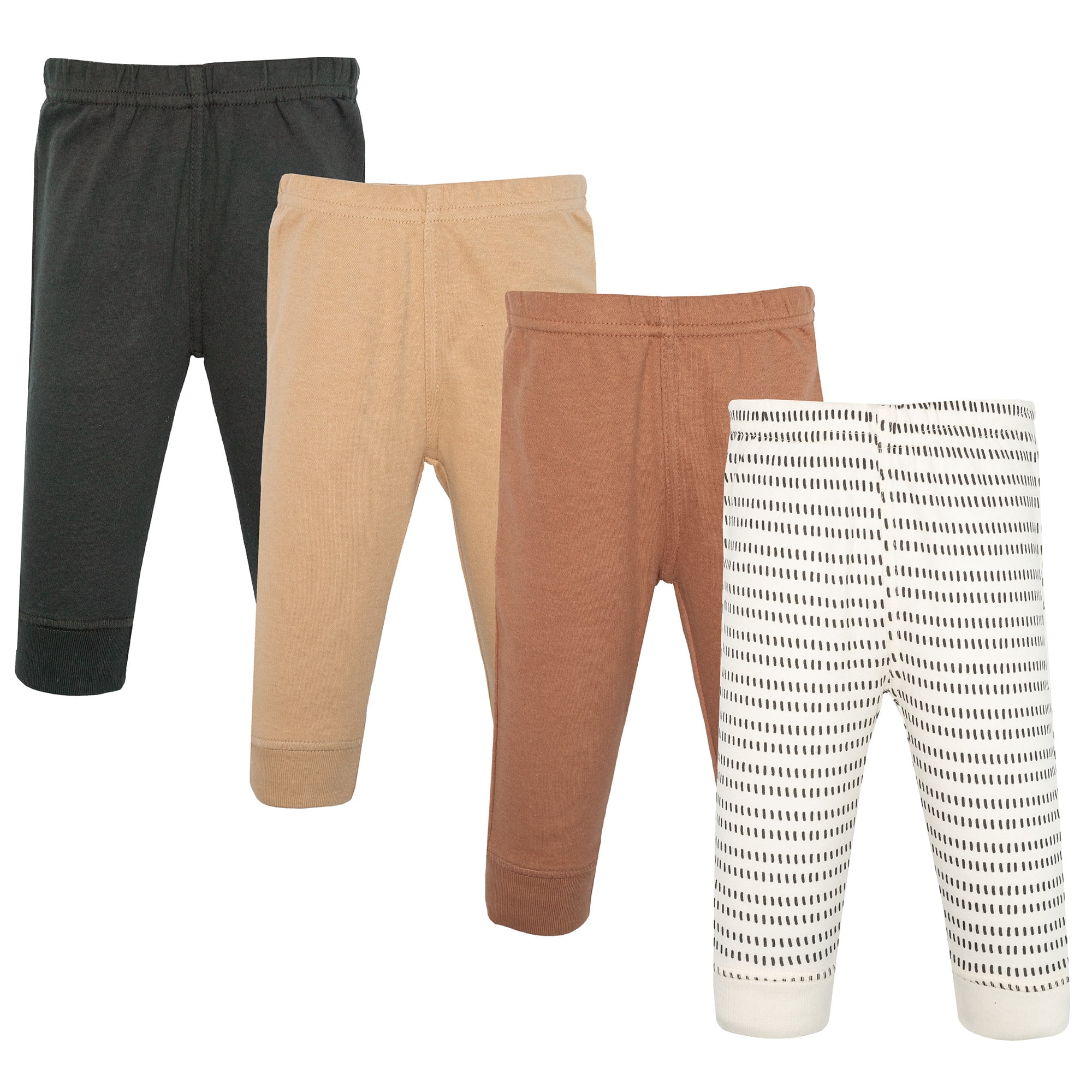 Hudson Baby Infant Cotton Pants and Leggings, Modern Neutral Stripe, 6-9 Months