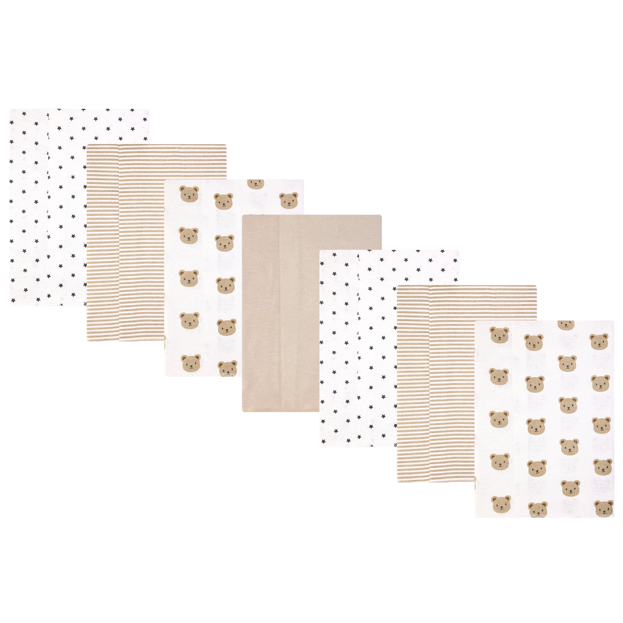 Hudson Baby Unisex Baby Cotton Poly Flannel Burp Cloths, Cozy Cutie, One Size