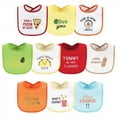 thumbnail image 1 of Hudson Baby Infant Cotton Terry Drooler Bibs with Fiber Filling 10pk, Neutral Pizza, One Size, 1 of 3