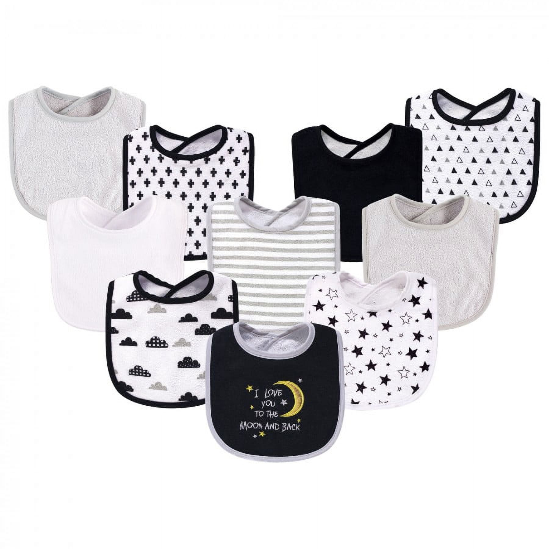 【コンビニ受取対応商品】 Baby Hudson Boy's Set Bib Polyester and Cotton Infants 10pk スタイ・バープクロス