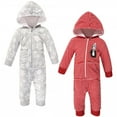 thumbnail image 1 of Hudson Baby Infant Fleece Jumpsuits, Coveralls, and Playsuits 2pk, Red Penguin, 18-24 Months, 1 of 3