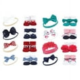 thumbnail image 1 of Hudson Baby Infant Girl 16Pc Headband and Socks Set, Red Navy Flower Bright Pink Floral, One Size, 1 of 3