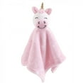 thumbnail image 1 of Hudson Baby Infant Girl Animal Face Security Blanket, Pink Unicorn, One Size, 1 of 2