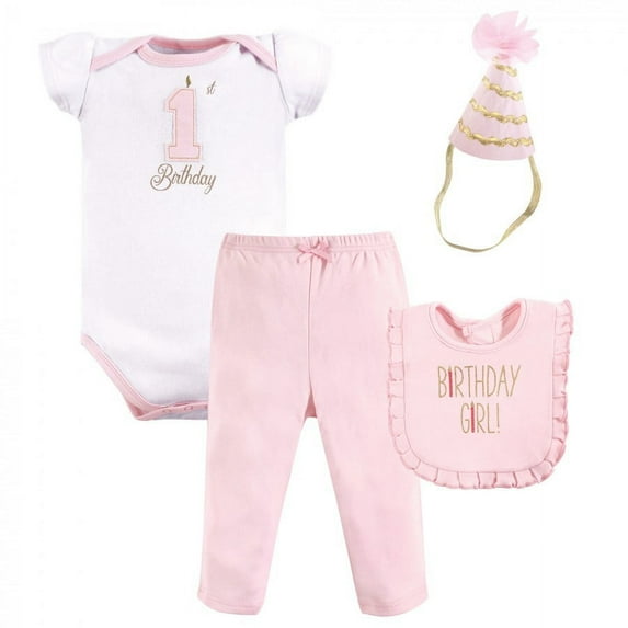 Hudson Baby Infant Girl Birthday Boxed Giftset, Birthday Girl, 12-18 Months