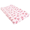 thumbnail image 1 of Hudson Baby Infant Girl Changing Pad Cover, Blush Rose, One Size, 1 of 2
