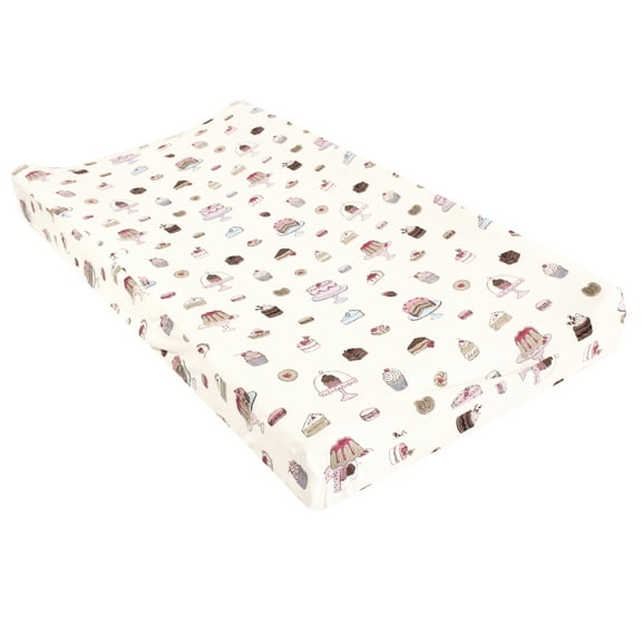 Hudson Baby Infant Girl Changing Pad Cover, Sweet Bakery, One Size