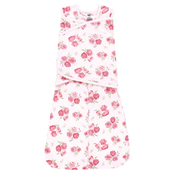 Hudson Baby Infant Girl Convertible Swaddle Sleep Sack, Blush Rose, 3-9 Months