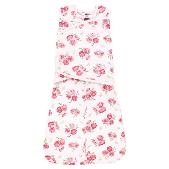Hudson Baby Infant Girl Convertible Swaddle Sleep Sack, Blush Rose, 3-9 Months