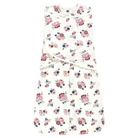 Hudson Baby Infant Girl Convertible Swaddle Sleep Sack, Dusty Rose Floral, 3-9 Months
