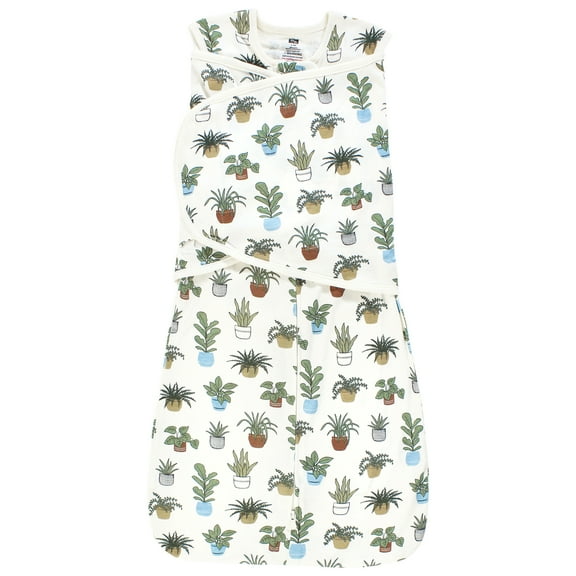 Hudson Baby Infant Girl Convertible Swaddle Sleep Sack, Plants, 0-3 Months