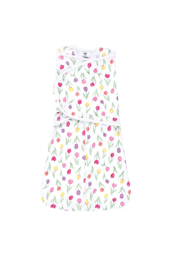 Infant Girl Convertible Swaddle Sleep Sack, Spring Tulips, 3-9 Months
