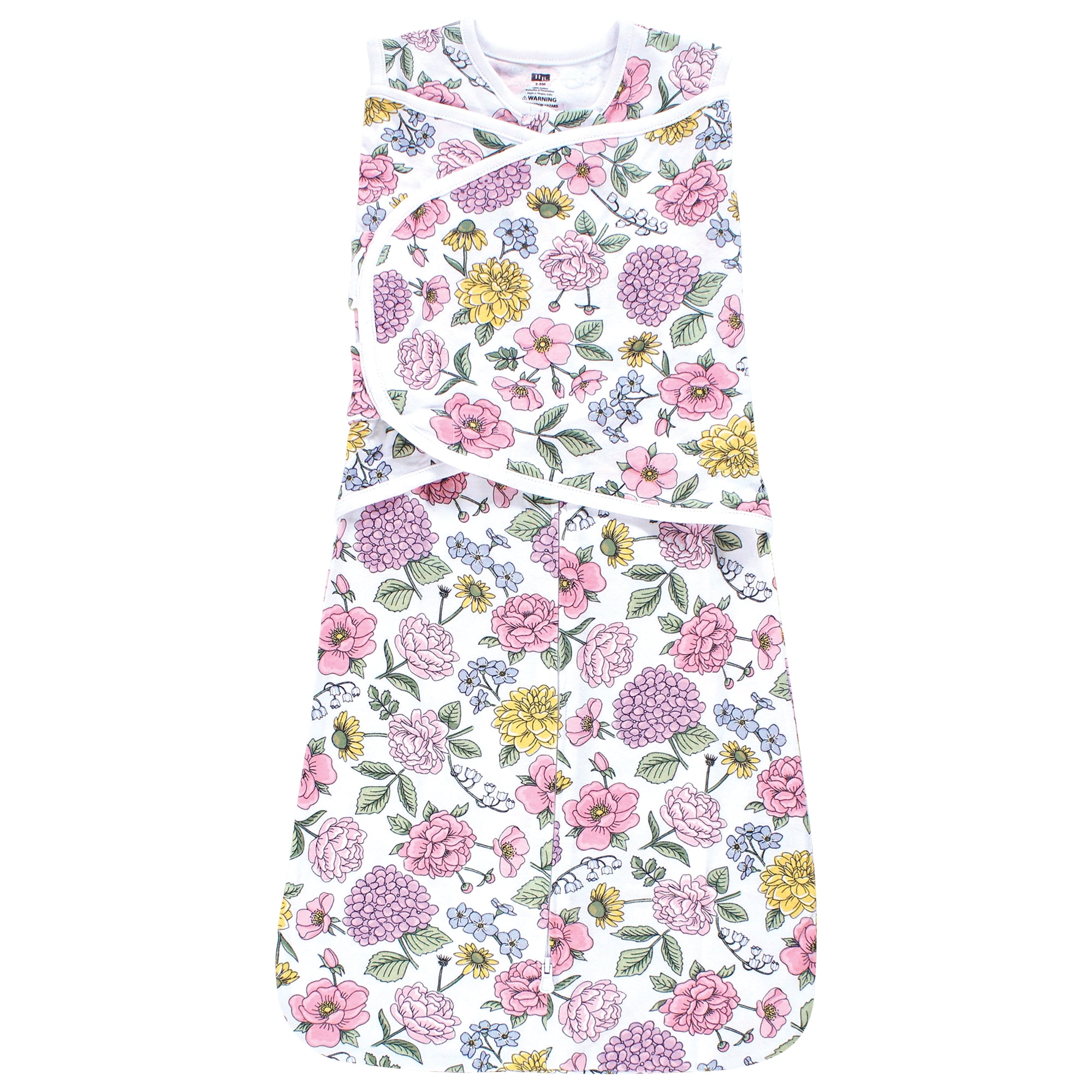 Hudson Baby Infant Girl Convertible Swaddle Sleep Sack, Vintage Blossom, 3-9 Months