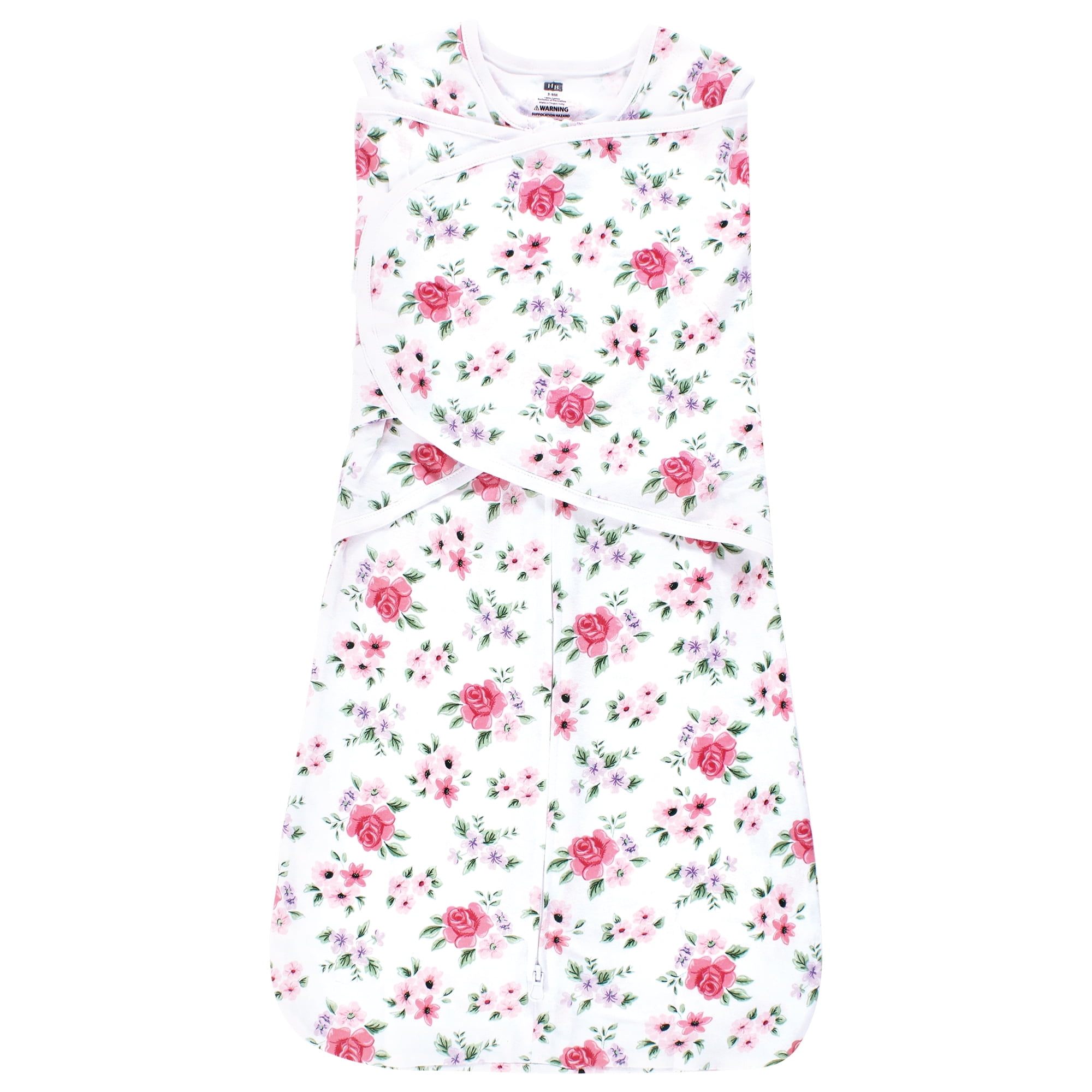 Hudson Baby Infant Girl Convertible Swaddle Sleep Sack, Vintage Floral, 0-3 Months