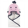 thumbnail image 1 of Hudson Baby Infant Girl Cotton Animal Face Hooded Towel, Girl Whale, One Size, 1 of 1