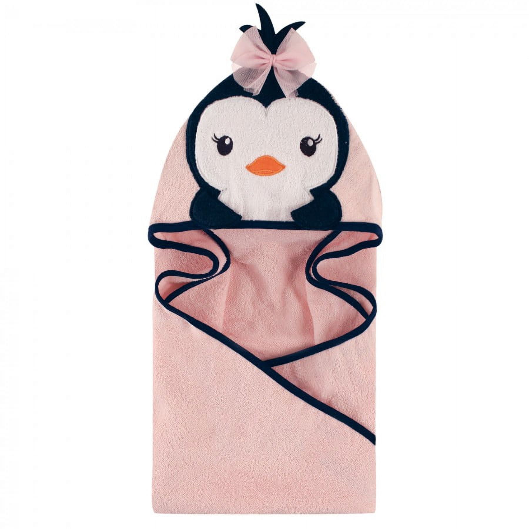 Hudson Baby Infant Girl Cotton Animal Face Hooded Towel Miss